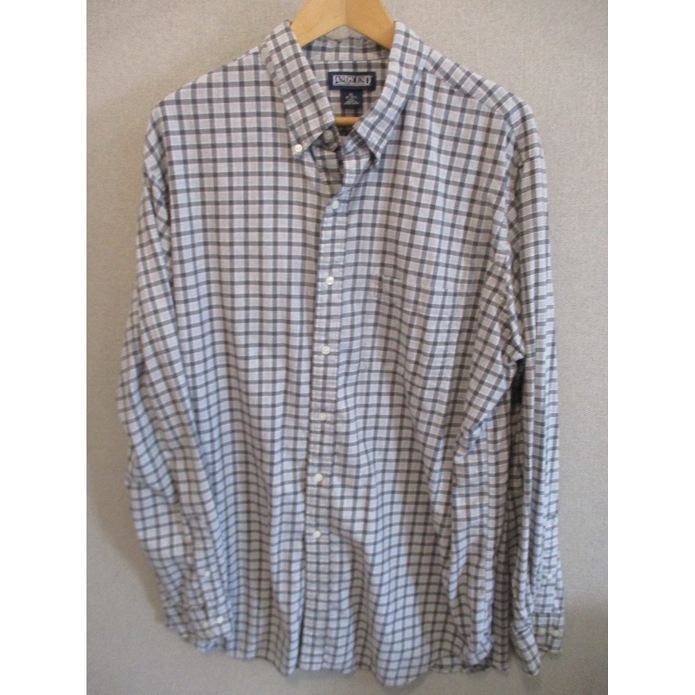 Lands End Lightweight Flannel Button Down Shirt Size XLT